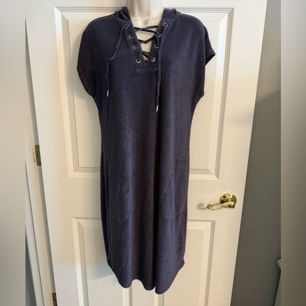 Soma Hooded Navy Loungewear/Coverup Medium